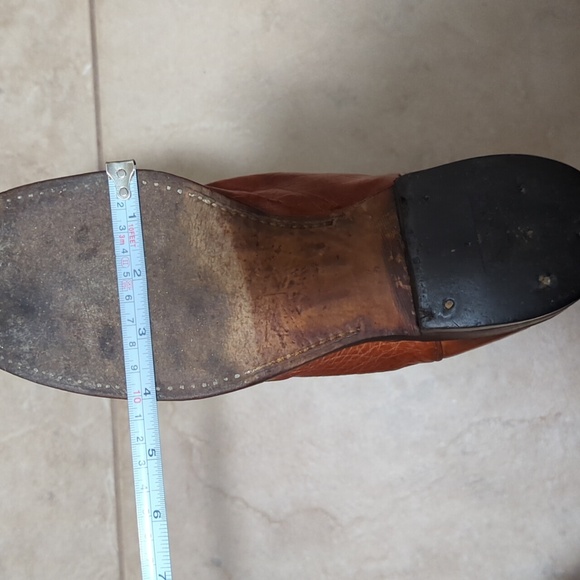 Vintage Nocona Smooth Ostrich - 10.5D Cognac - Picture 11 of 12